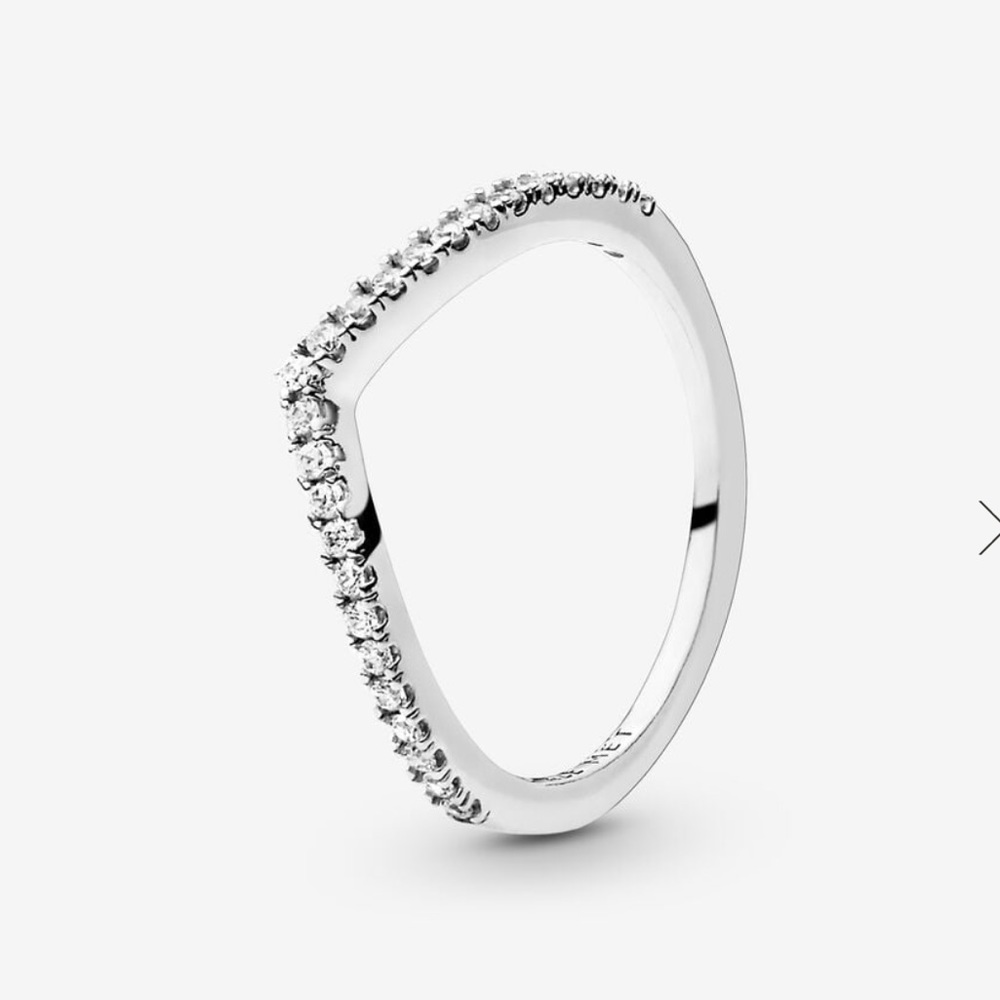 Sparkling Wishbone Ring